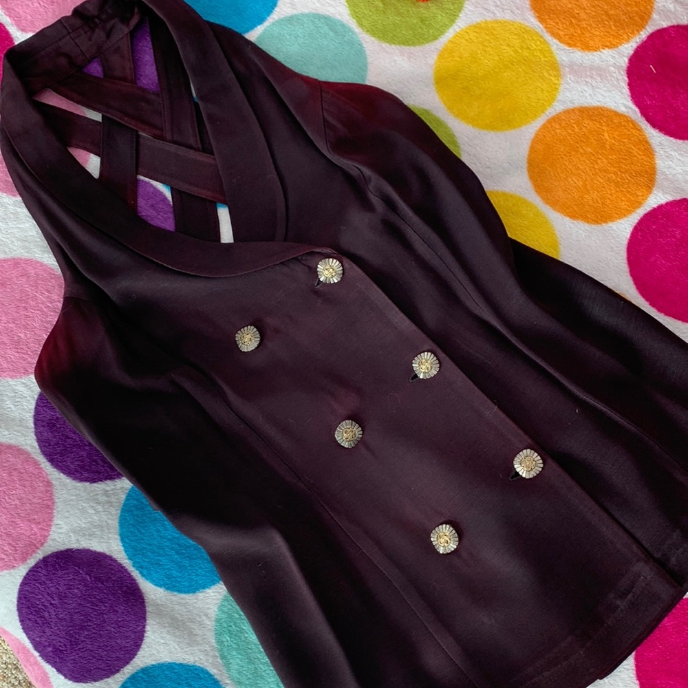 80s Power Suit – All That Jazz black crisscross back pants suit